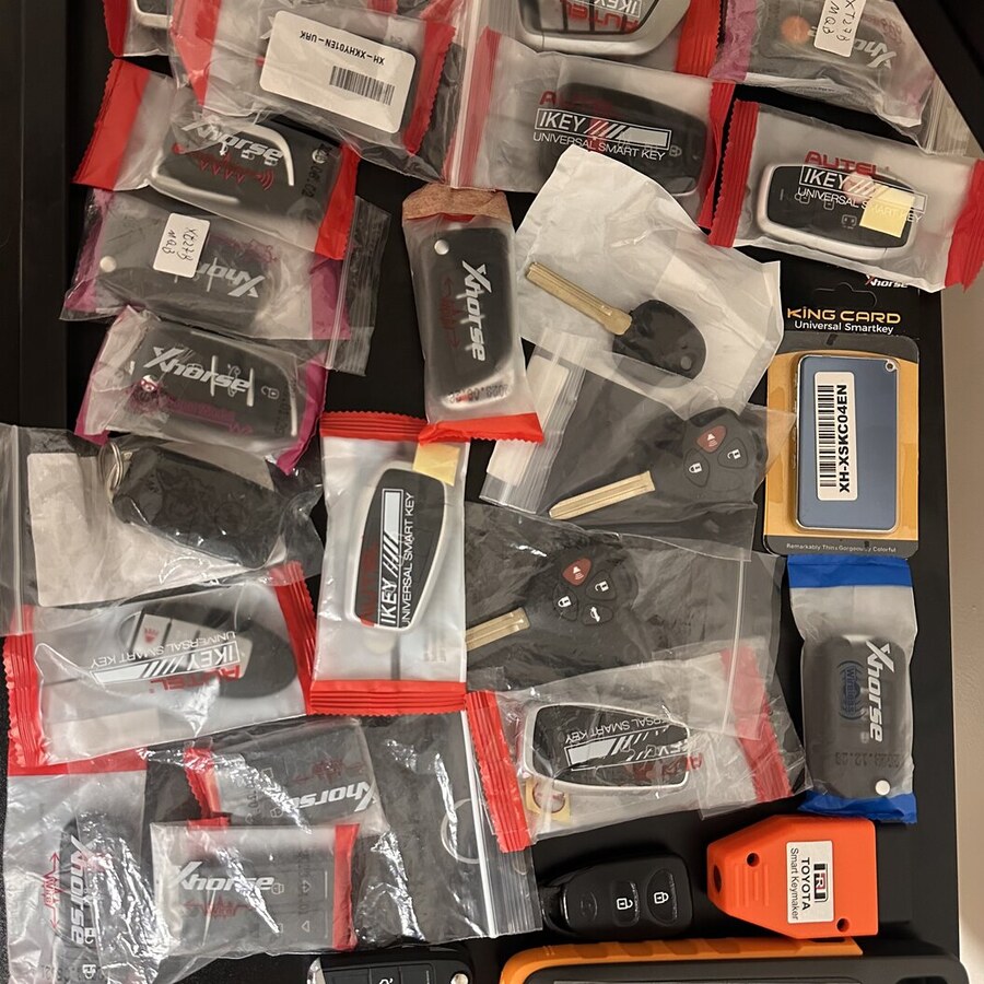 Key blanks and remotes inventory